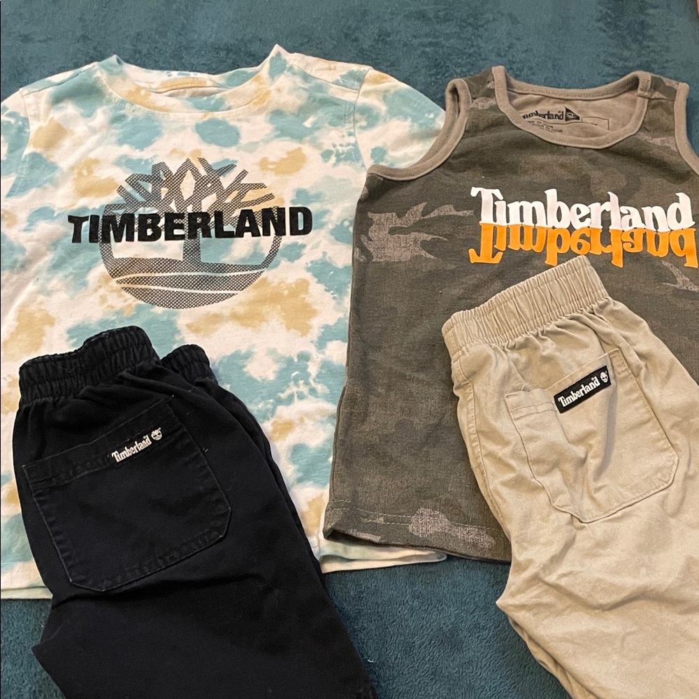 Timberland Tie-Dye Tee and Camo Tank Set